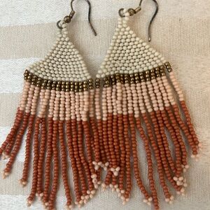 Beaded Fringe Earrings